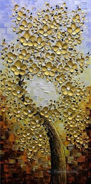 150の主題の芸術作品 Painting - 梅の花金3花飾り